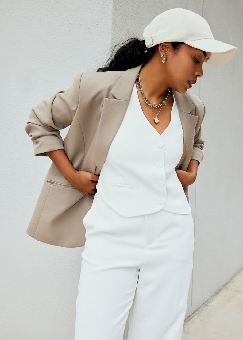 Relaxed V-neck Vest - 图片 3