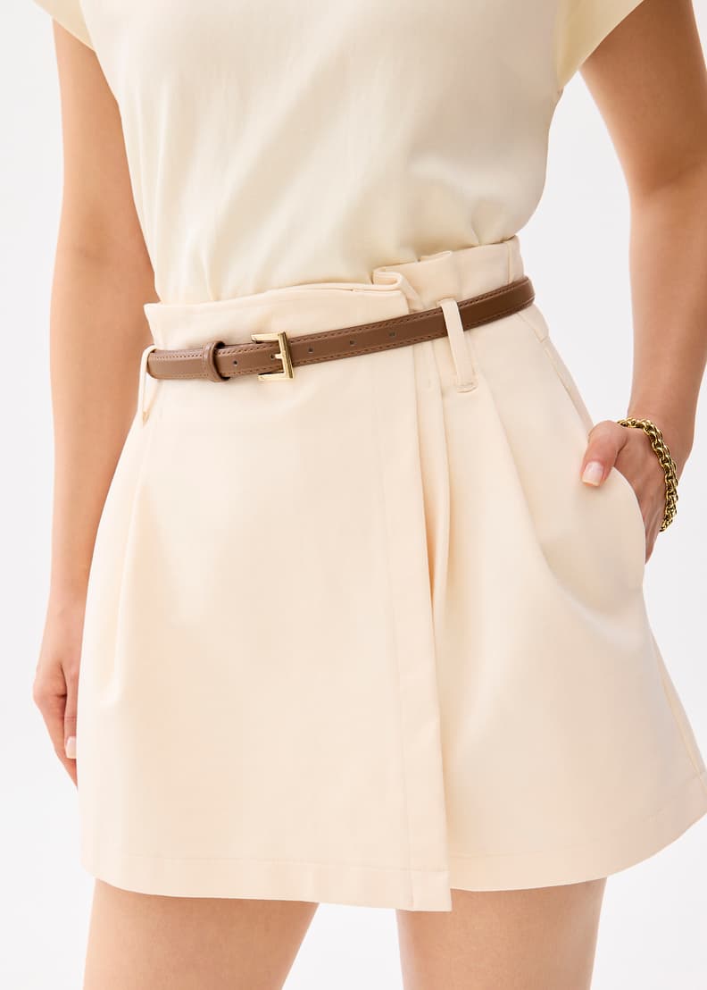 Belted A-line Skort - 图片 4