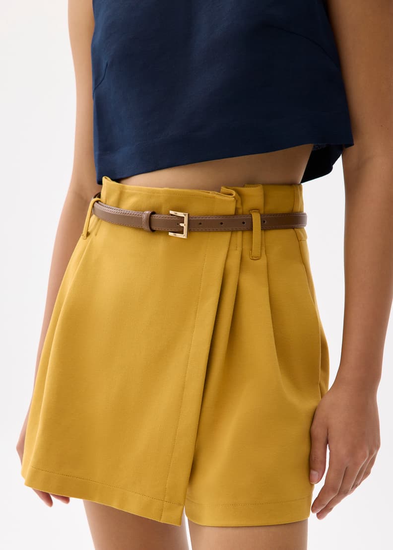 Belted A-line Skort - 图片 3
