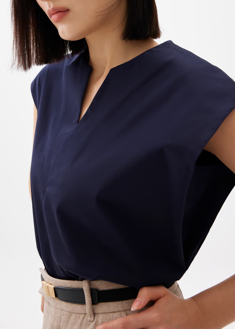 Cotton Boxy Shell Top - 图片 5