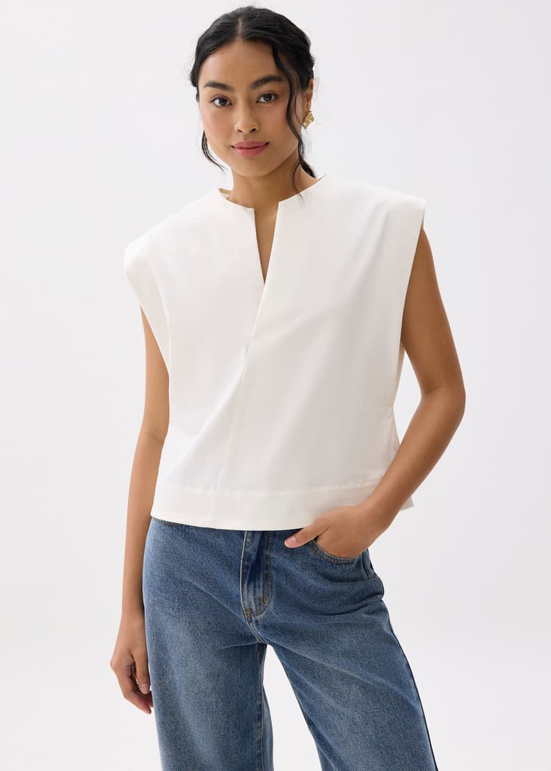 Cotton Boxy Shell Top