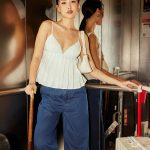 Padded Pleated Peplum Top