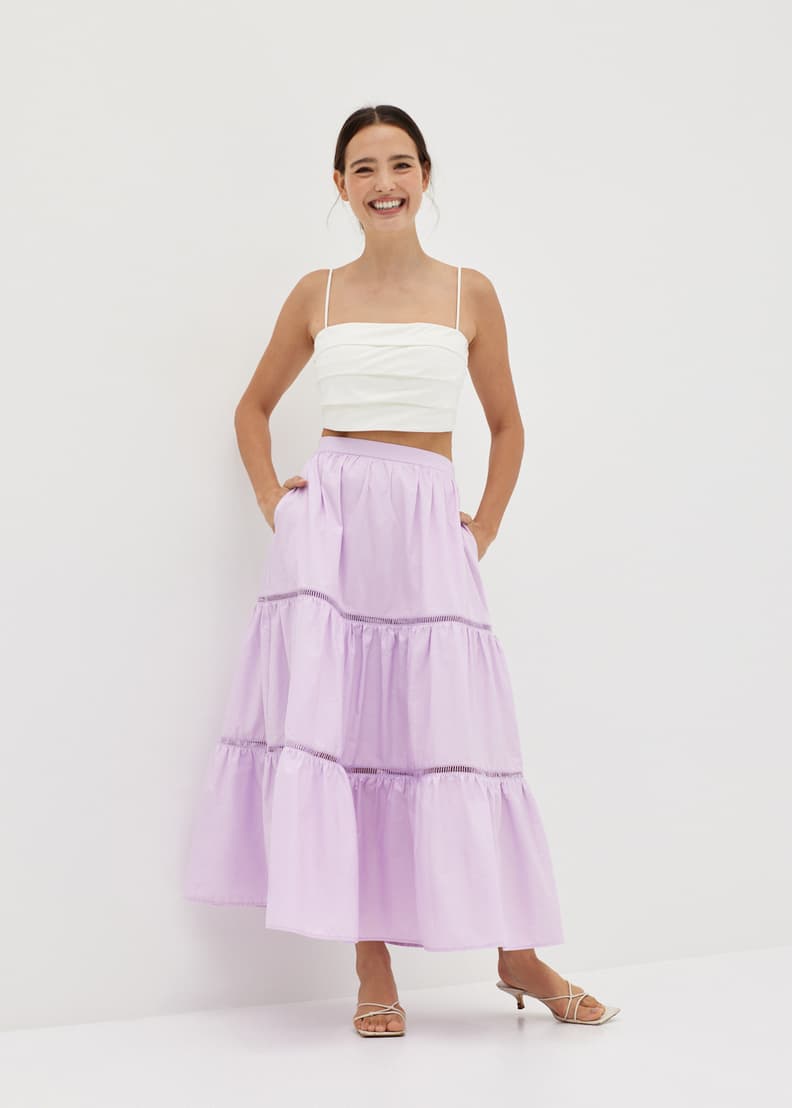 Tiered Flare Skirt - 图片 3