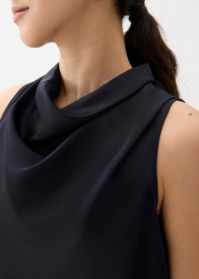 High Cowl Neck Top - 图片 2