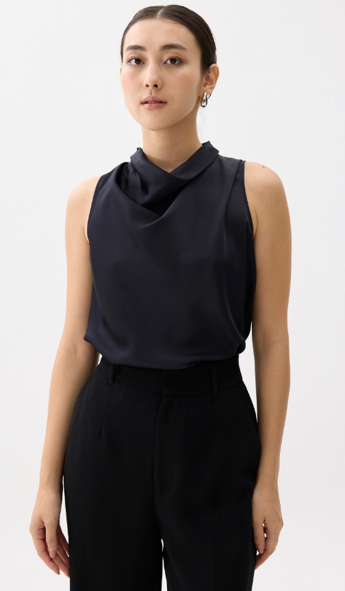 High Cowl Neck Top - 图片 3