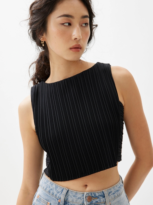 Boat Neck Crop Top