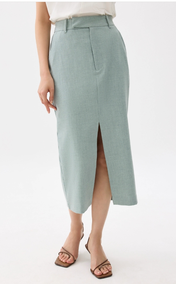 Tailored Column Midi Skirt - 图片 4